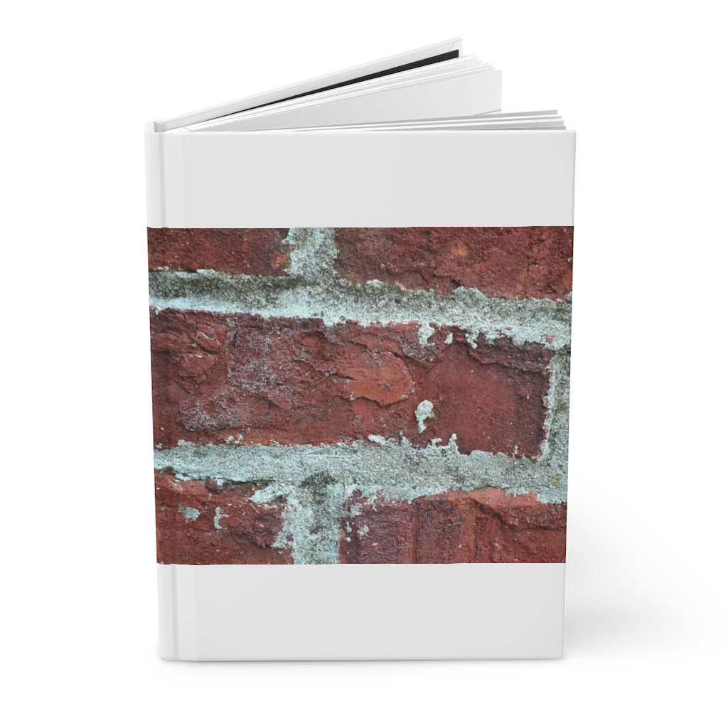 Bricks Hardcover Journal Matte with customizable cover and lined pages, showcasing a stylish matte finish.