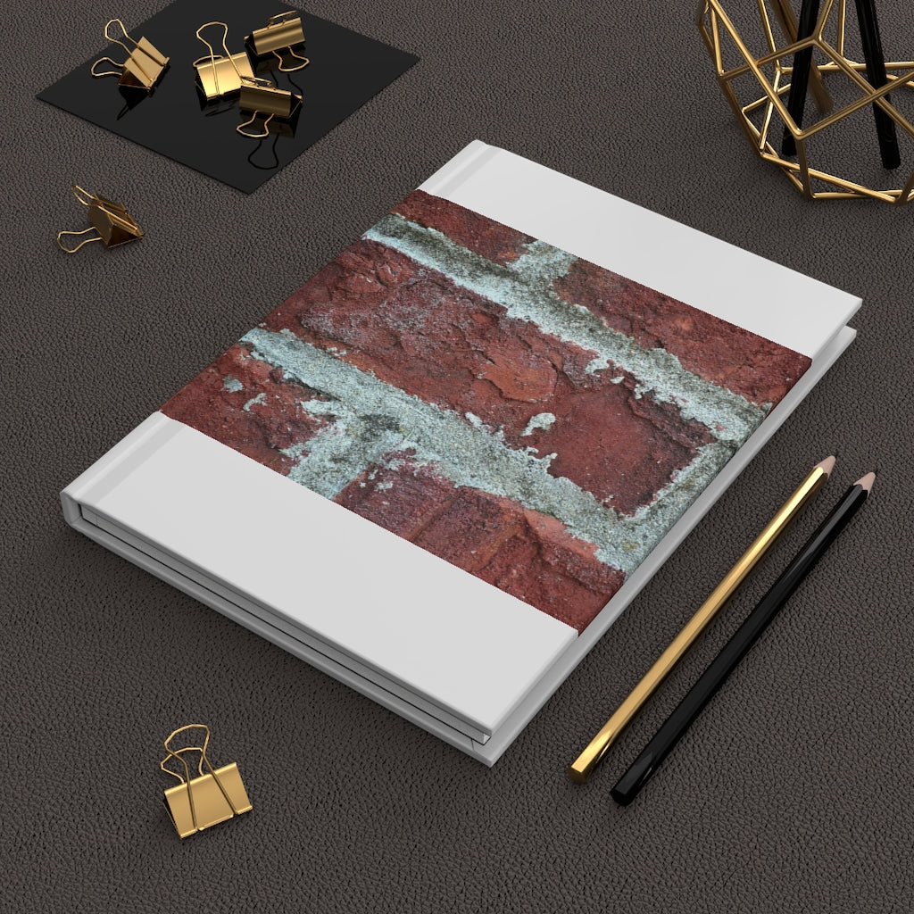 Bricks Hardcover Journal Matte with customizable cover and lined pages, showcasing a stylish matte finish.