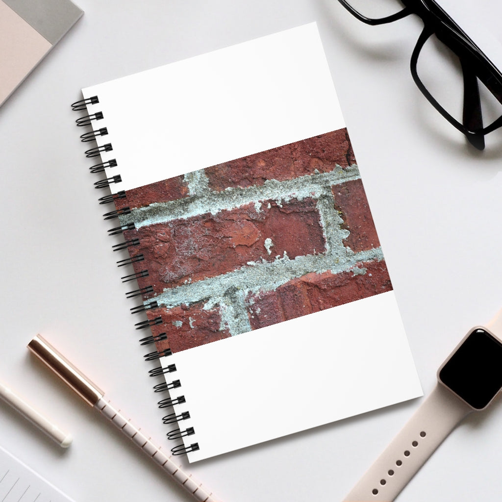 Bricks Spiral Journal featuring a colorful front cover and spiral binding, available in four styles including blank, dot grid, lined, and task.