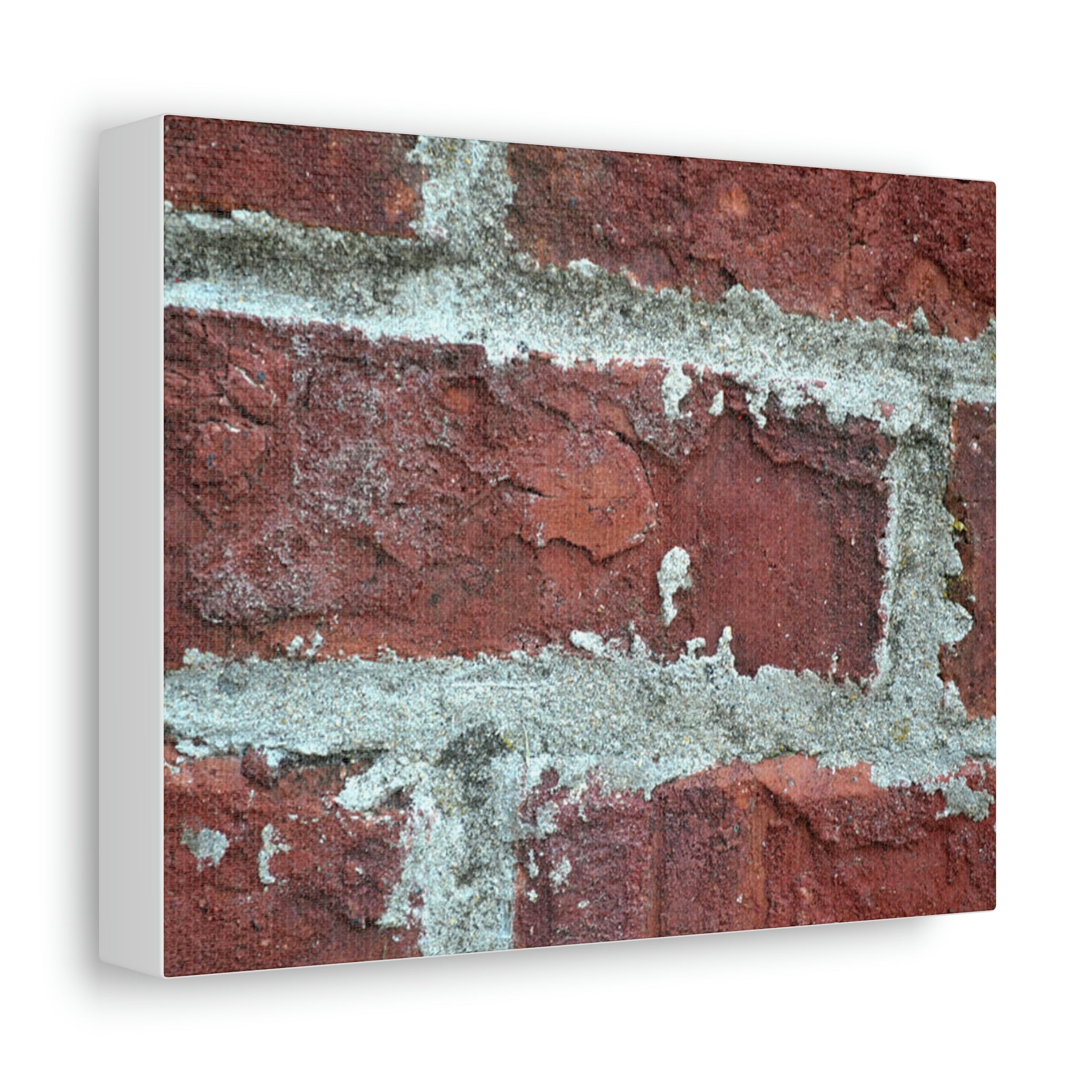 A beautifully printed Bricks Stretched Canvas showcasing vibrant colors and intricate details, mounted on a sturdy wooden frame.