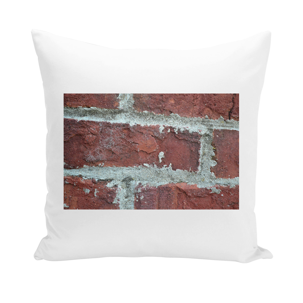 Bricks throw pillows in various styles including linen, canvas, and suede, showcasing vibrant colors and textures.