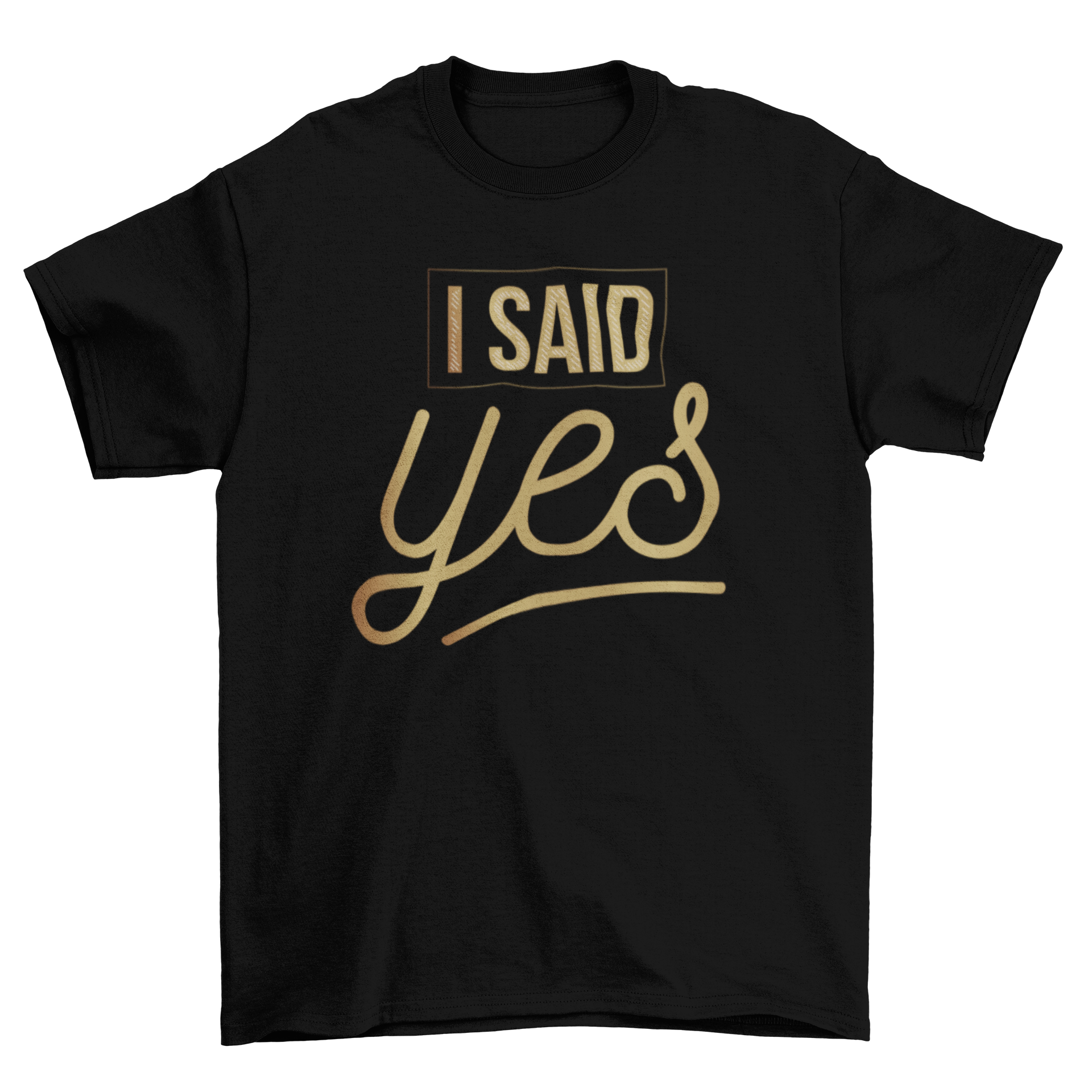 Bride Bachelorette T-shirt featuring 'I SAID YES' design, perfect for celebrations.