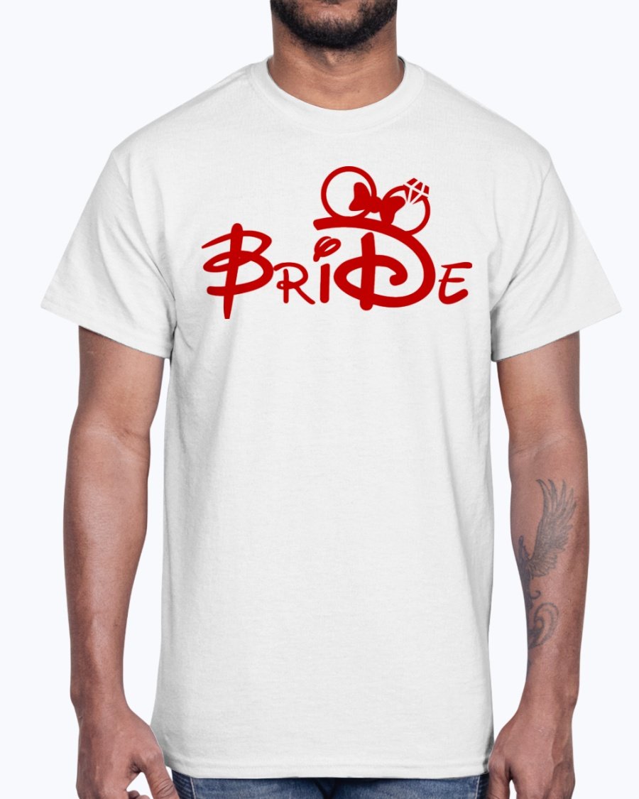 Bride Cotton Tee featuring elegant design for bridal parties, made from durable cotton blend.