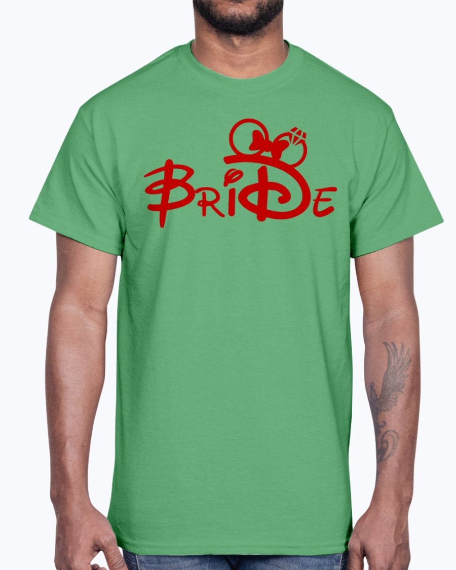 Bride Cotton Tee featuring elegant design for bridal parties, made from durable cotton blend.