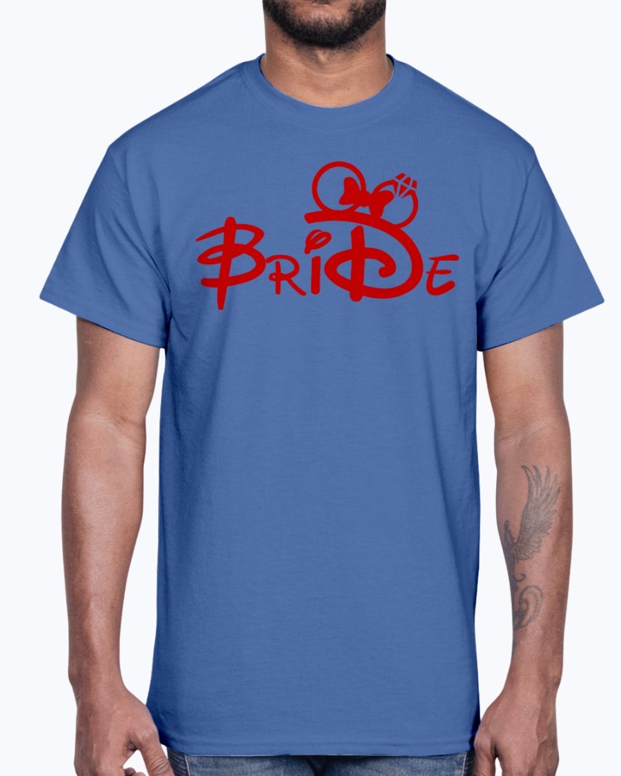 Bride Cotton Tee featuring elegant design for bridal parties, made from durable cotton blend.