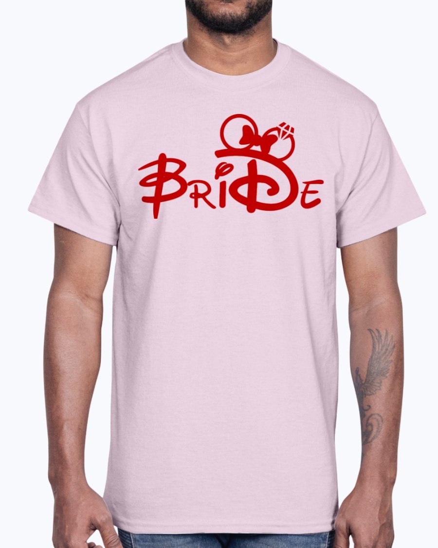 Bride Cotton Tee featuring elegant design for bridal parties, made from durable cotton blend.