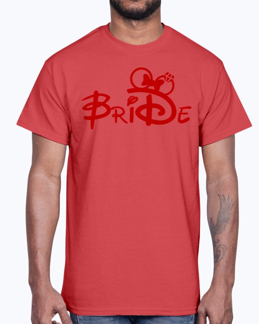 Bride Cotton Tee featuring elegant design for bridal parties, made from durable cotton blend.