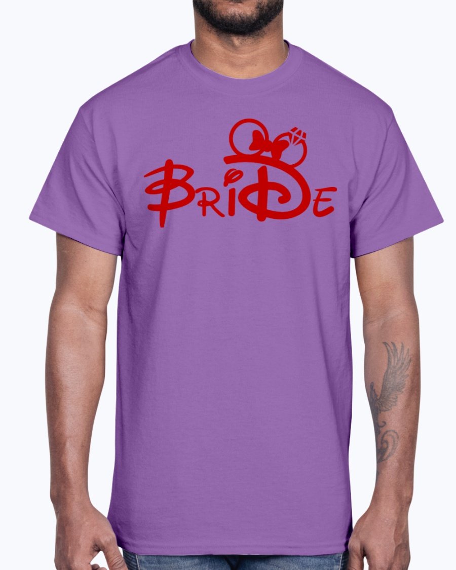 Bride Cotton Tee featuring elegant design for bridal parties, made from durable cotton blend.