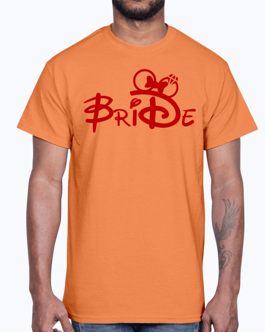 Bride Cotton Tee featuring elegant design for bridal parties, made from durable cotton blend.