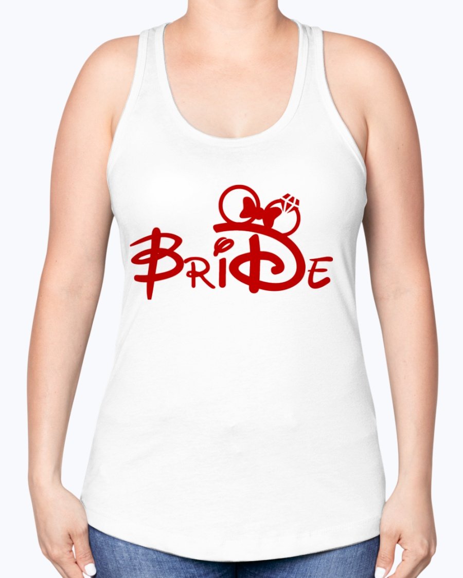 Bride Racerback Tank top featuring a stylish design, perfect for bridal parties and wedding celebrations.