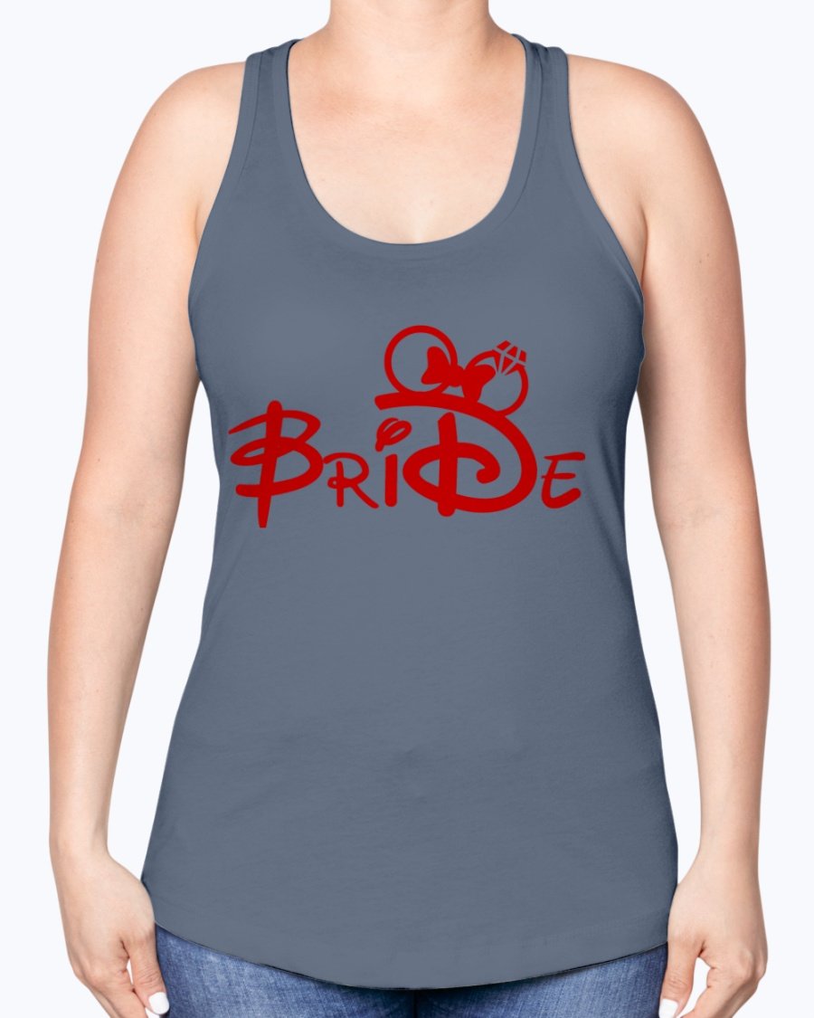 Bride Racerback Tank top featuring a stylish design, perfect for bridal parties and wedding celebrations.