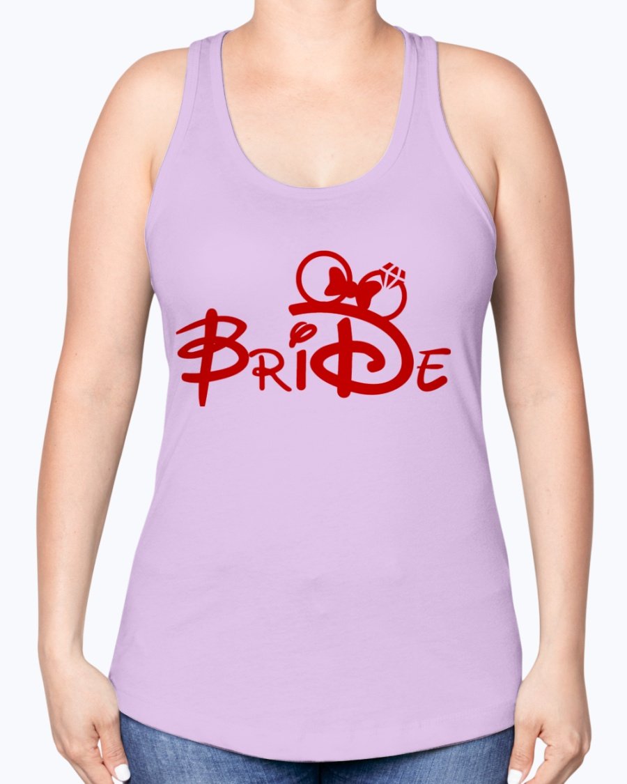 Bride Racerback Tank top featuring a stylish design, perfect for bridal parties and wedding celebrations.