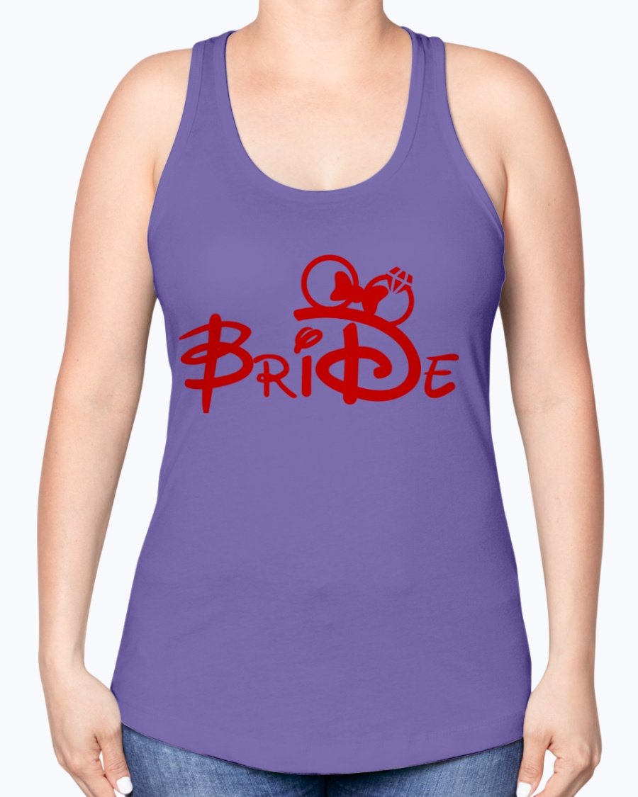 Bride Racerback Tank top featuring a stylish design, perfect for bridal parties and wedding celebrations.