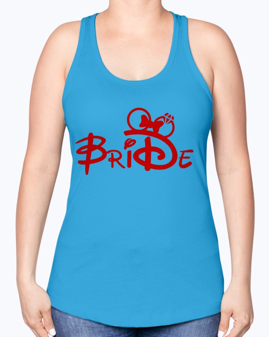 Bride Racerback Tank top featuring a stylish design, perfect for bridal parties and wedding celebrations.