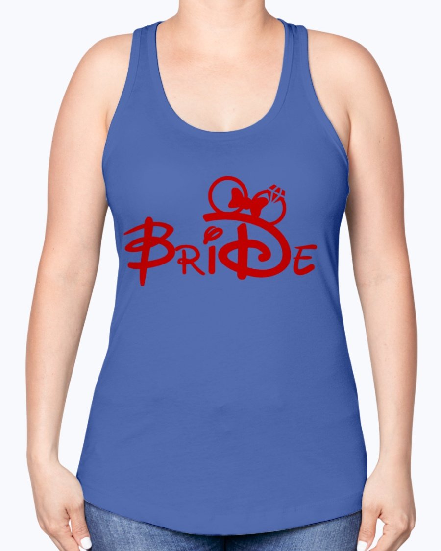 Bride Racerback Tank top featuring a stylish design, perfect for bridal parties and wedding celebrations.