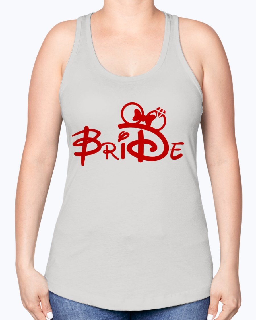 Bride Racerback Tank top featuring a stylish design, perfect for bridal parties and wedding celebrations.