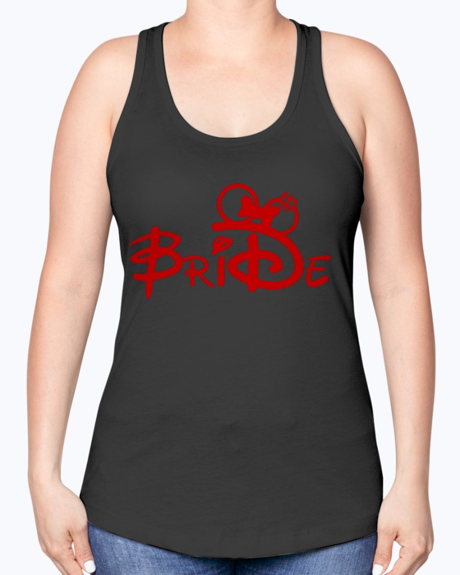 Bride Racerback Tank top featuring a stylish design, perfect for bridal parties and wedding celebrations.