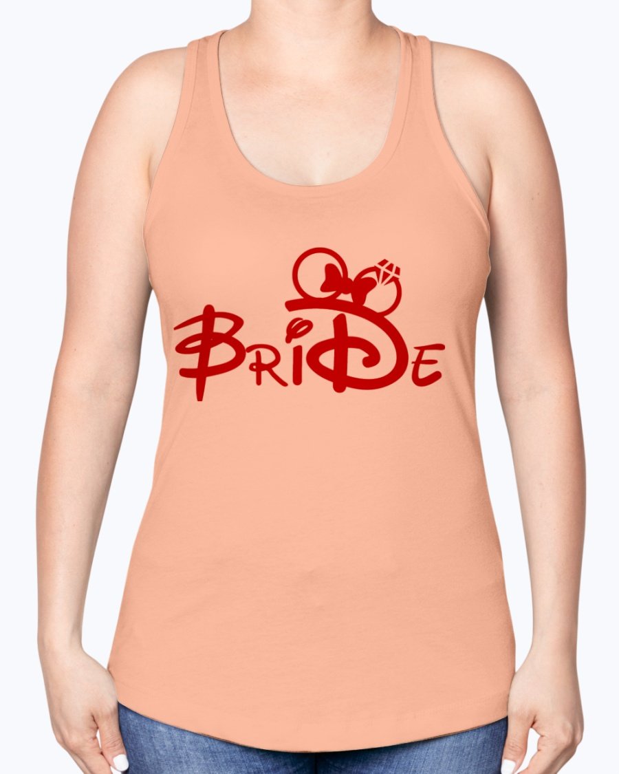 Bride Racerback Tank top featuring a stylish design, perfect for bridal parties and wedding celebrations.