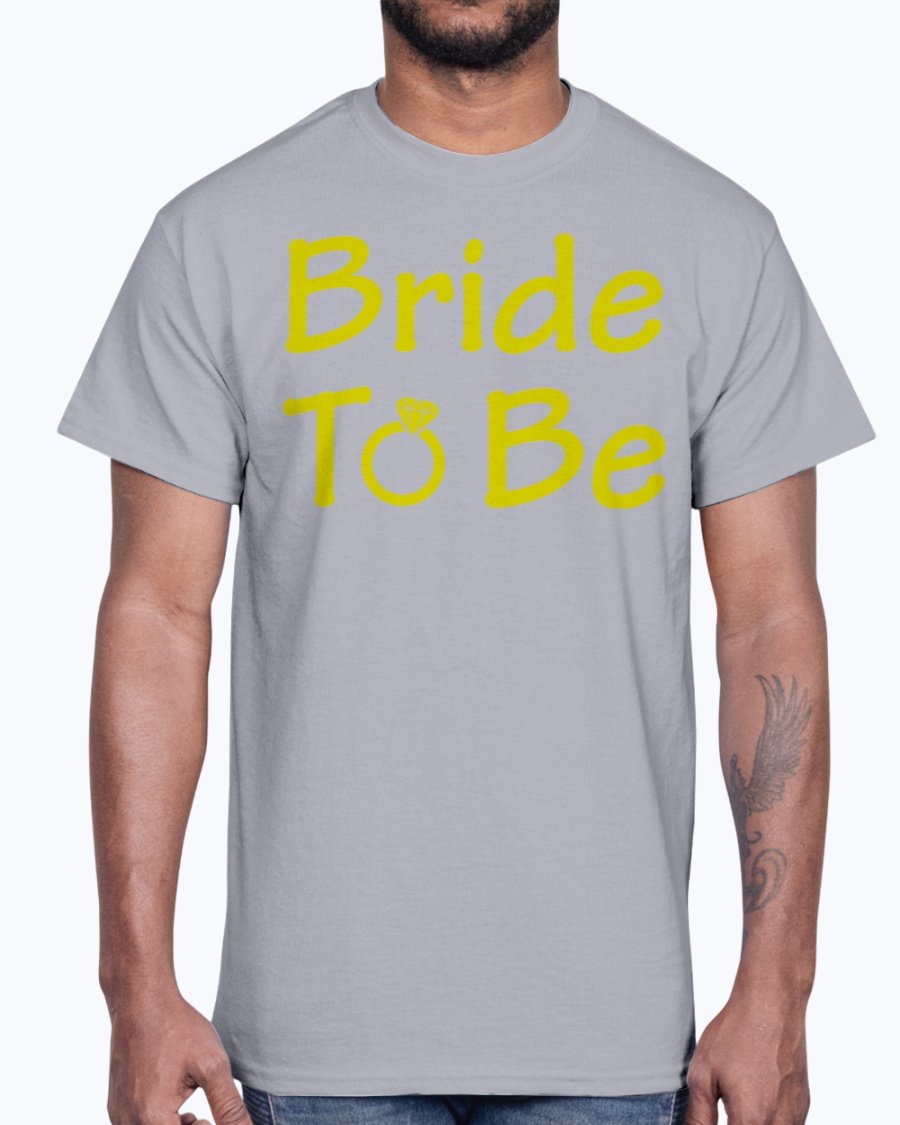 Bride to Be Cotton Tee in white with stylish lettering, perfect for bridal celebrations.