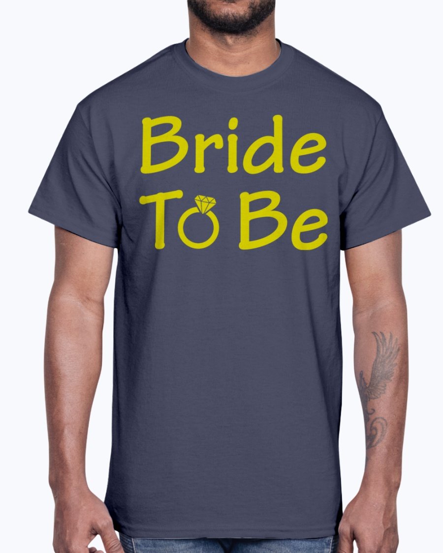 Bride to Be Cotton Tee in white with stylish lettering, perfect for bridal celebrations.