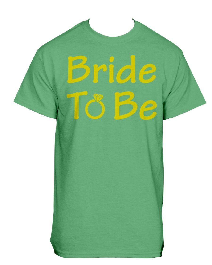 Bride to Be Cotton Tee in white with stylish lettering, perfect for bridal celebrations.