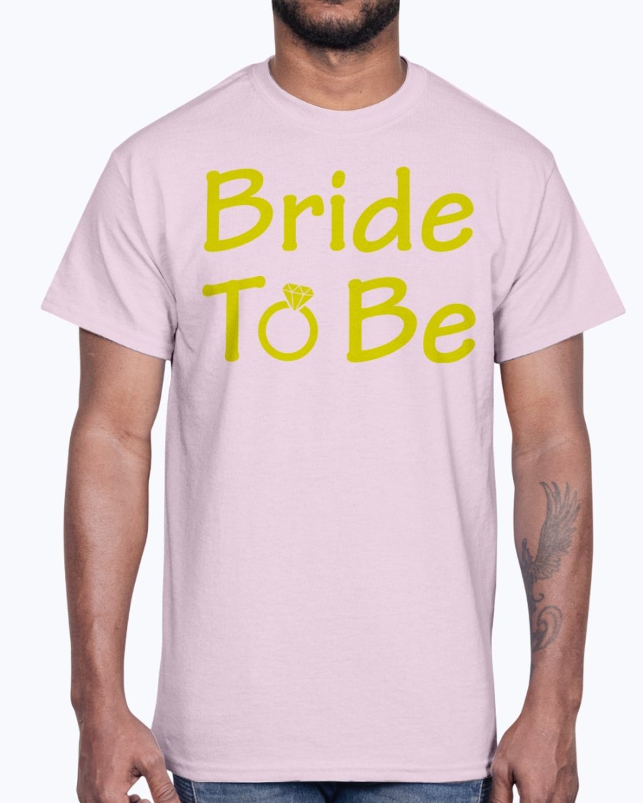 Bride to Be Cotton Tee in white with stylish lettering, perfect for bridal celebrations.