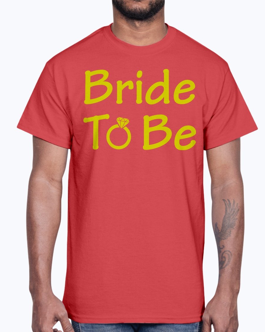 Bride to Be Cotton Tee in white with stylish lettering, perfect for bridal celebrations.