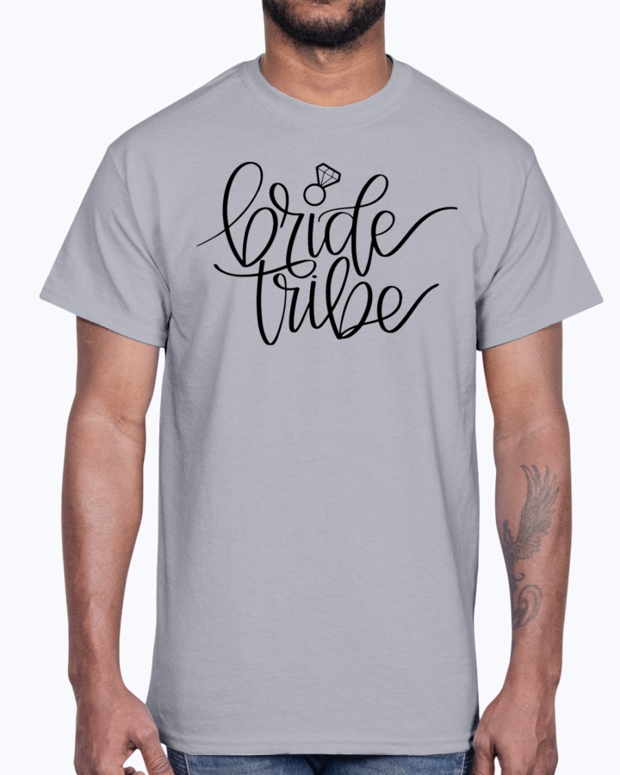 Bride Tribe Cotton Tee in various sizes and colors, showcasing its stylish design and comfortable fit.