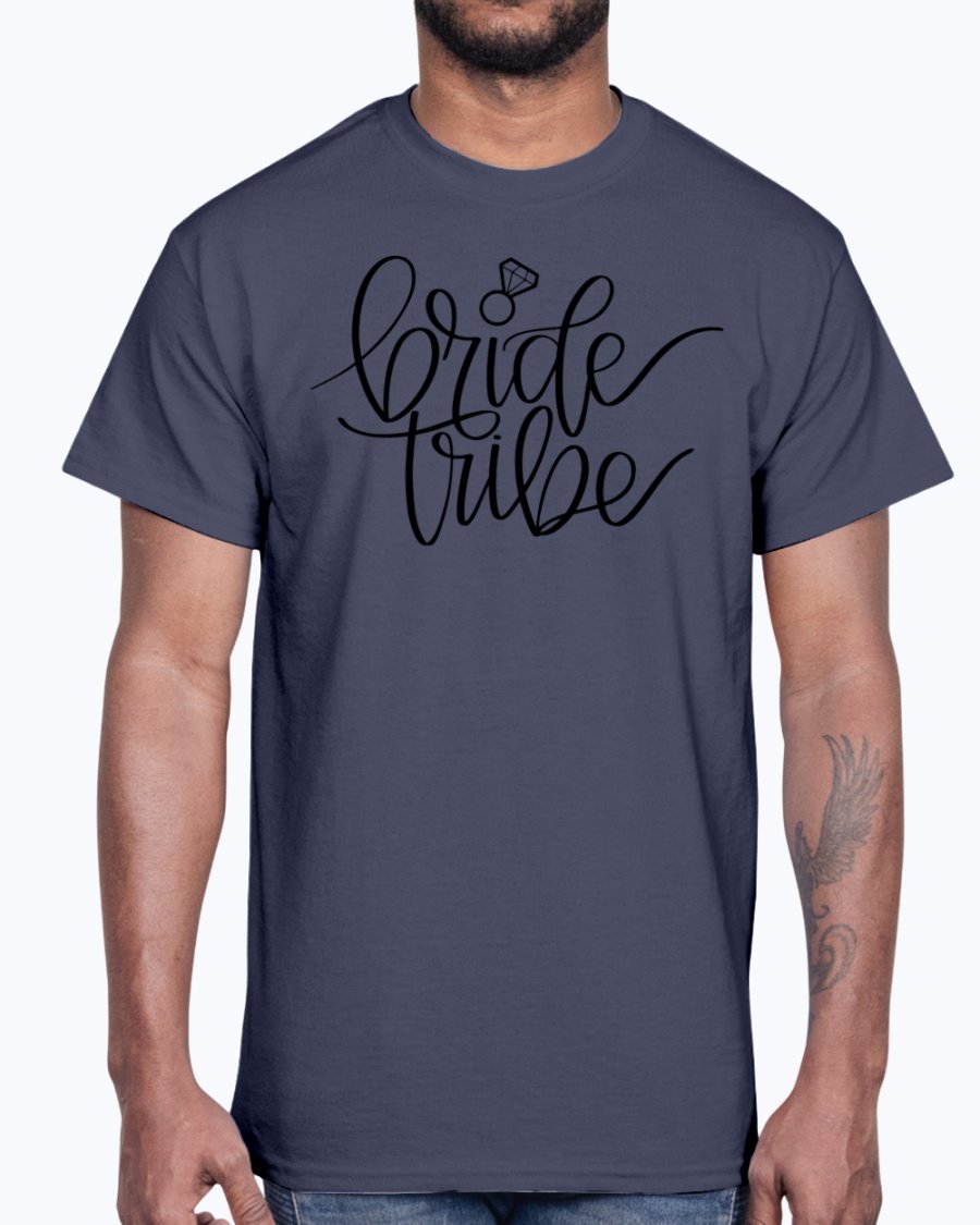 Bride Tribe Cotton Tee in various sizes and colors, showcasing its stylish design and comfortable fit.