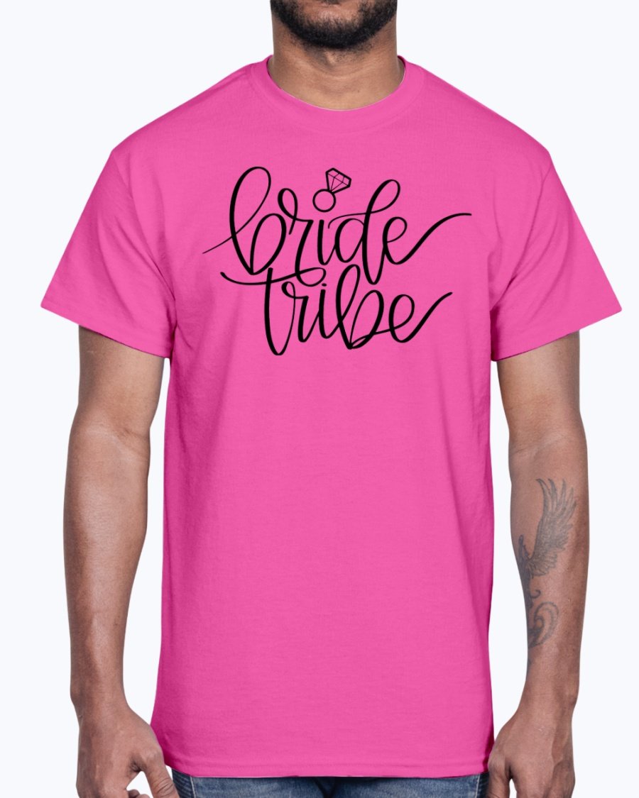 Bride Tribe Cotton Tee in various sizes and colors, showcasing its stylish design and comfortable fit.