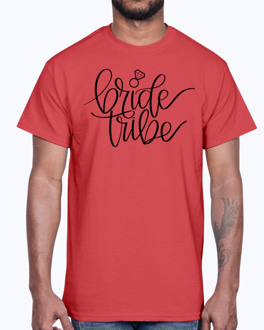 Bride Tribe Cotton Tee in various sizes and colors, showcasing its stylish design and comfortable fit.