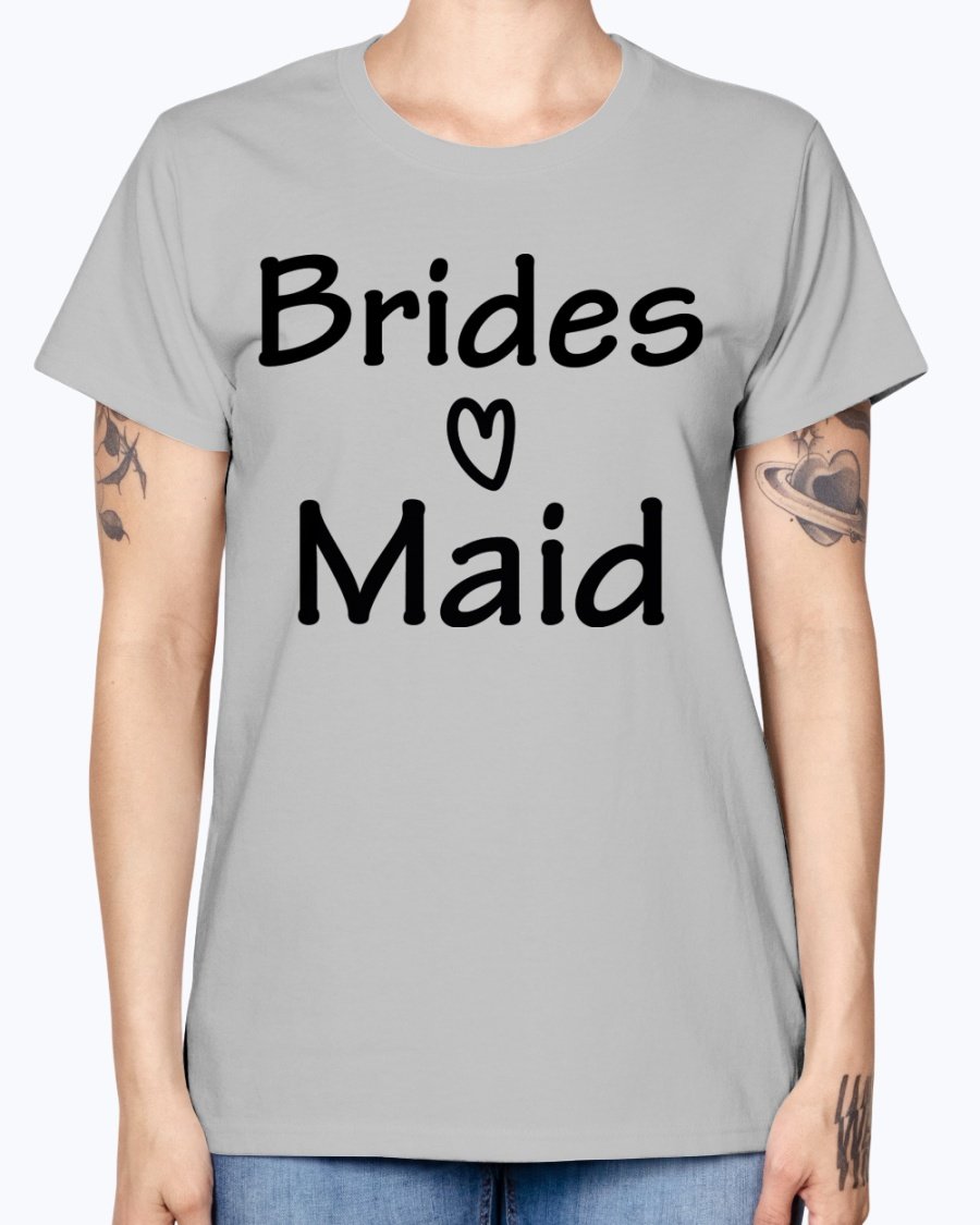 Bridesmaid Missy T-Shirt in various colors, showcasing its feminine scoop neck and cap sleeves, perfect for bridal parties.