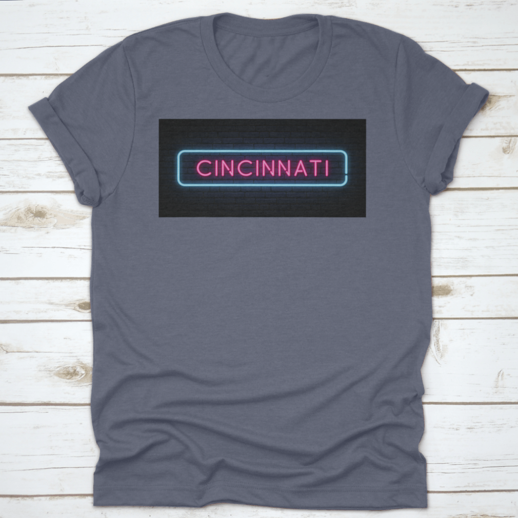 Cincinnati glowing neon sign vector featuring vibrant colors and stylish design, perfect for decor.