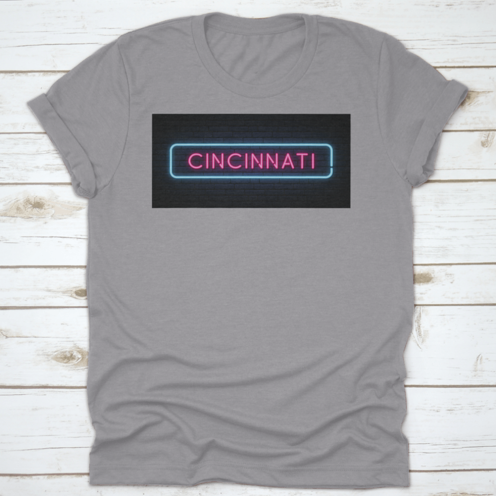 Cincinnati glowing neon sign vector featuring vibrant colors and stylish design, perfect for decor.