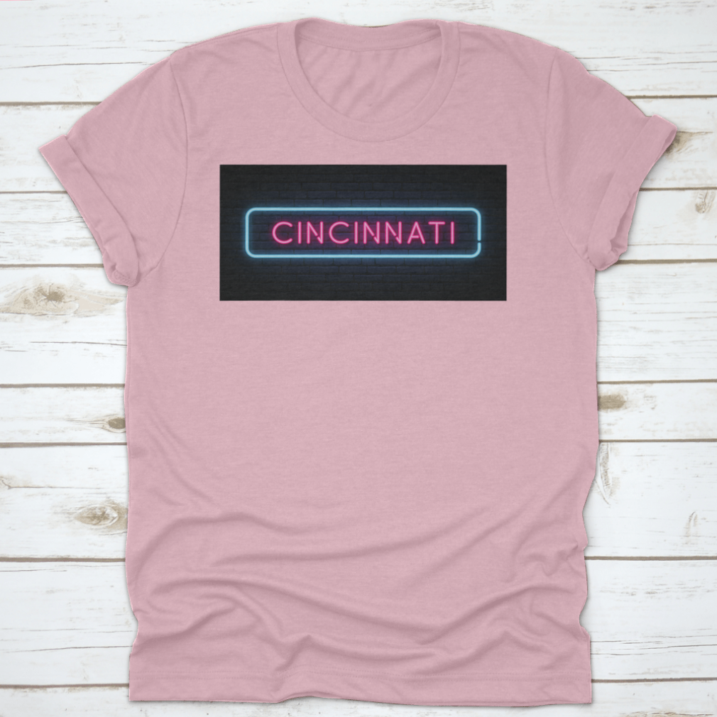 Cincinnati glowing neon sign vector featuring vibrant colors and stylish design, perfect for decor.