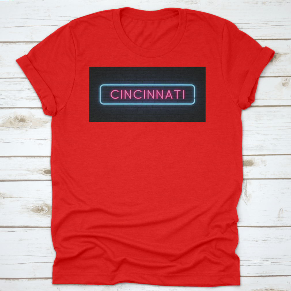 Cincinnati glowing neon sign vector featuring vibrant colors and stylish design, perfect for decor.