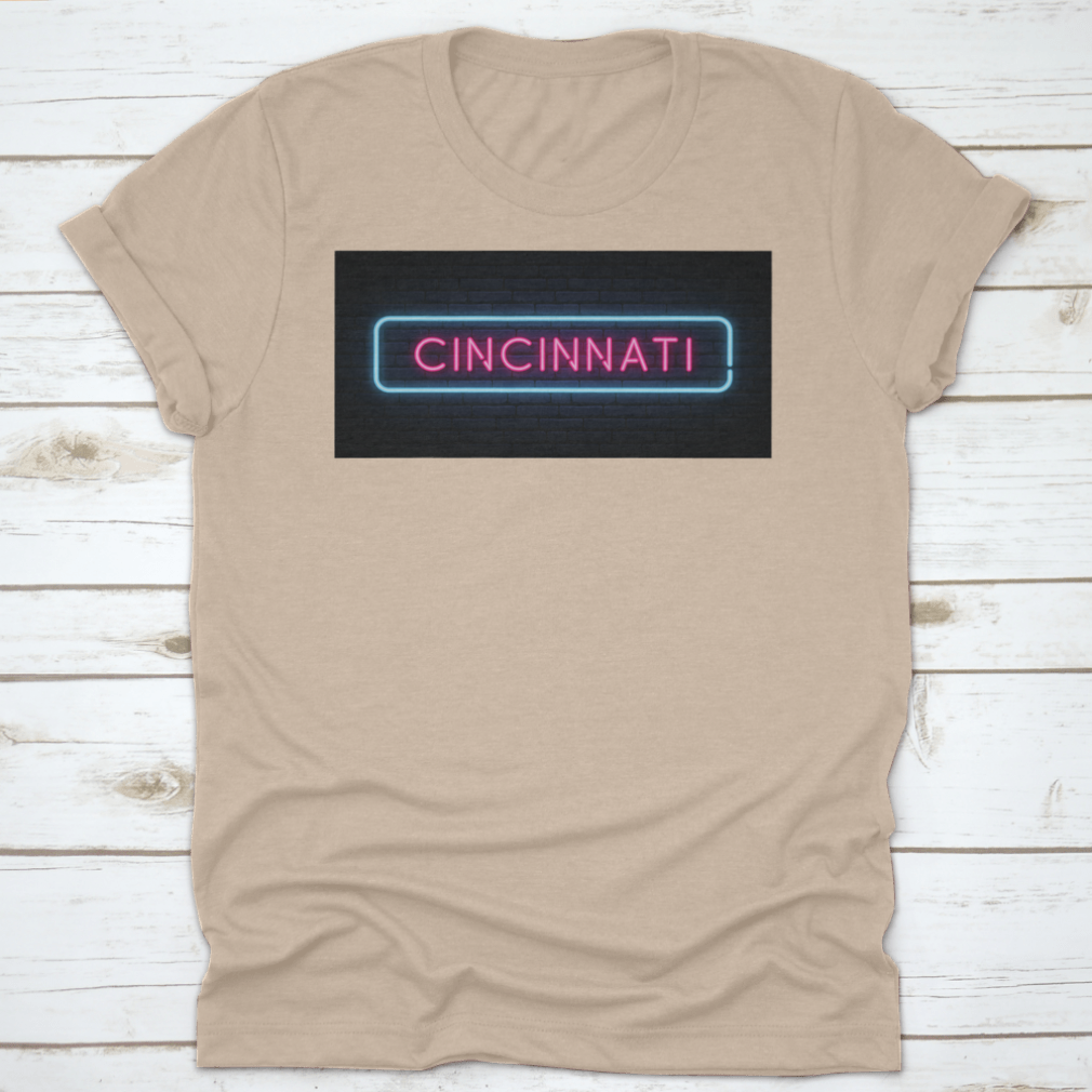 Cincinnati glowing neon sign vector featuring vibrant colors and stylish design, perfect for decor.