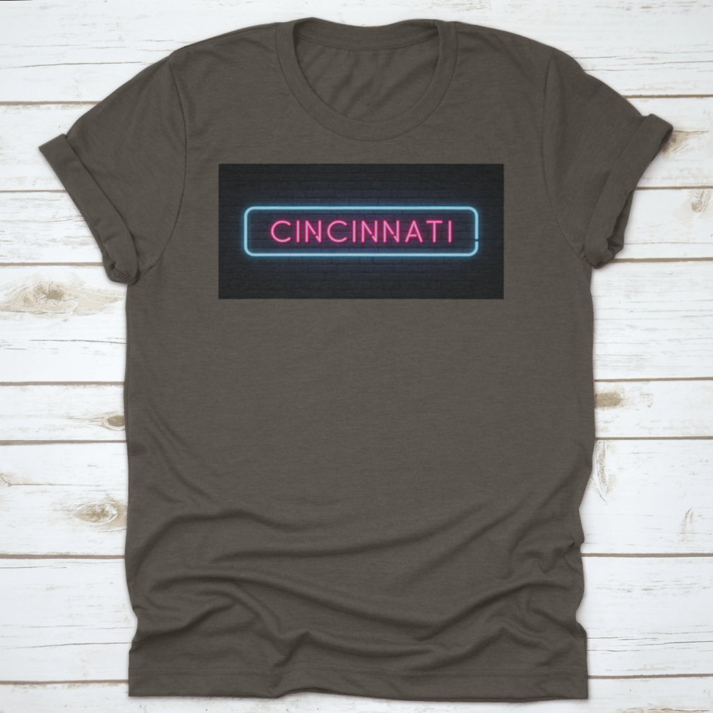 Cincinnati glowing neon sign vector featuring vibrant colors and stylish design, perfect for decor.