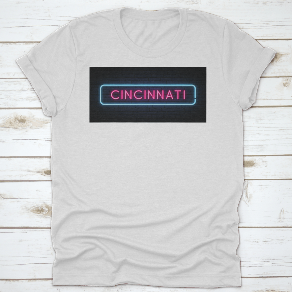 Cincinnati glowing neon sign vector featuring vibrant colors and stylish design, perfect for decor.