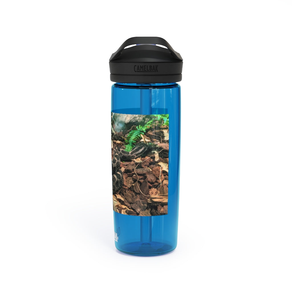 Brown and Black Snake CamelBak Eddy® Water Bottle, showcasing its sleek design and durable material.