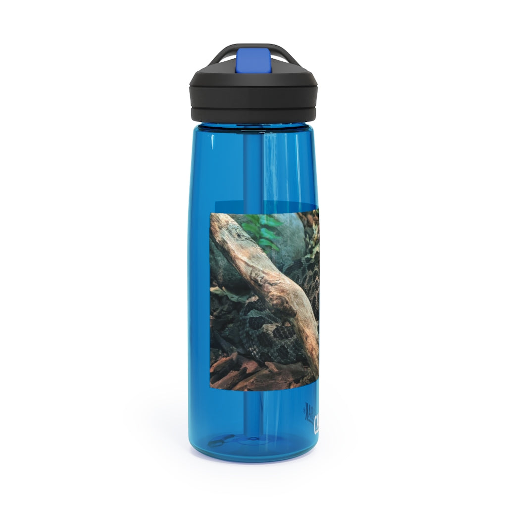 Brown and Black Snake CamelBak Eddy® Water Bottle, showcasing its sleek design and durable material.