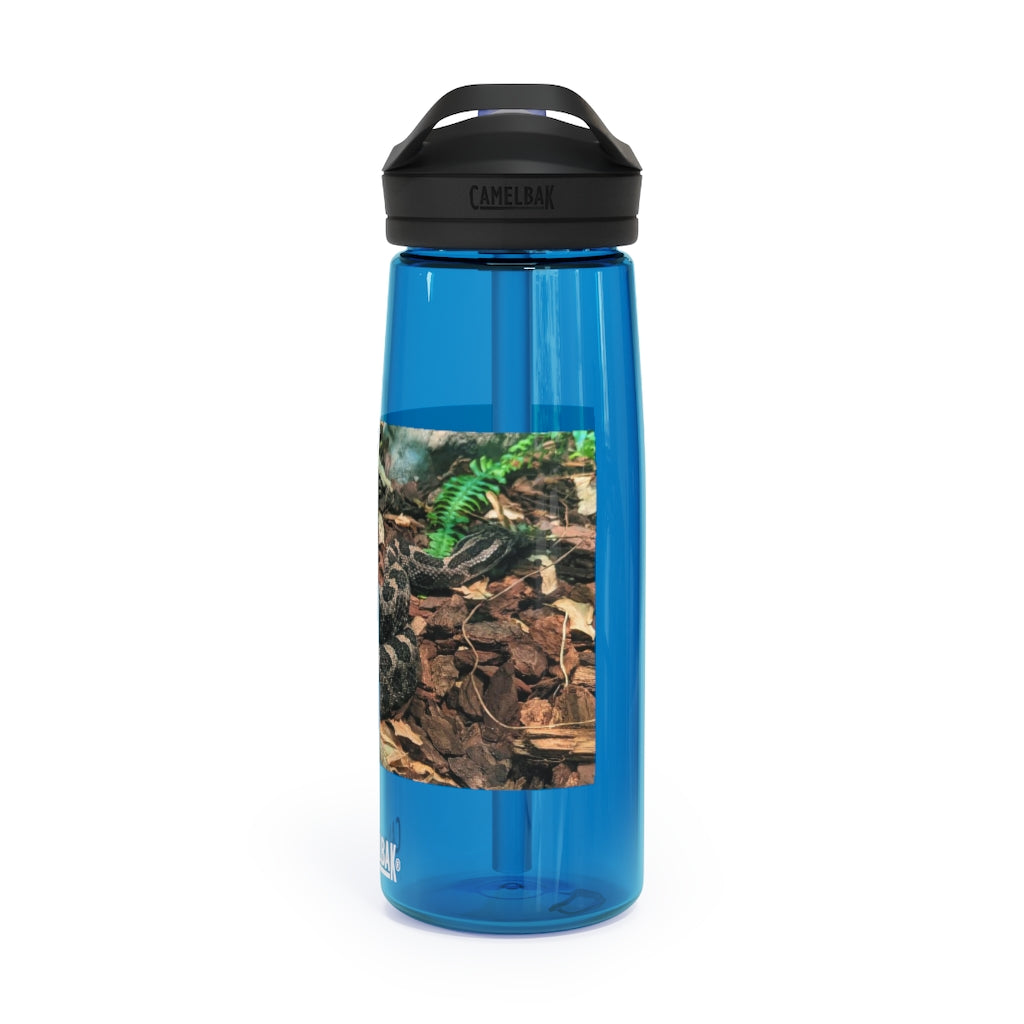 Brown and Black Snake CamelBak Eddy® Water Bottle, showcasing its sleek design and durable material.