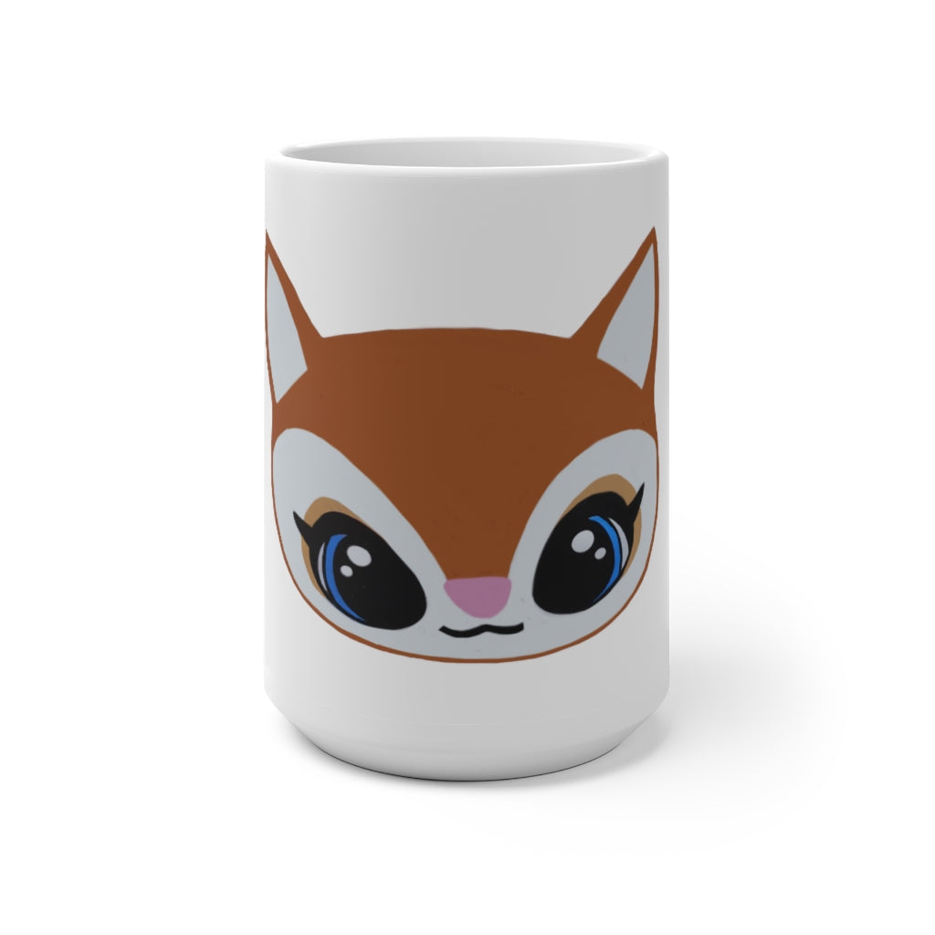 A whimsical brown deer head color changing mug, showcasing its unique design and color transformation when filled with hot liquid.