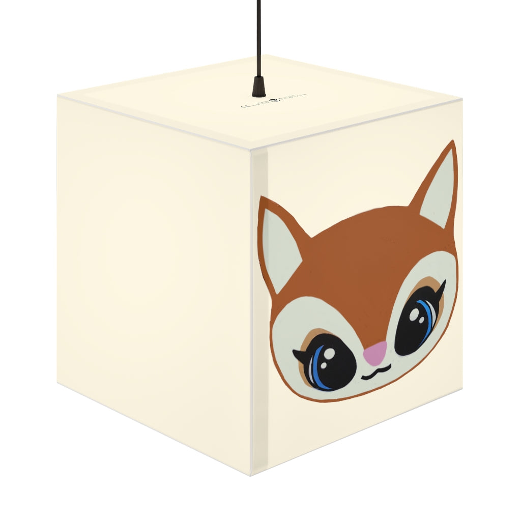 Brown Deer Head Light Cube Lamp showcasing its unique design and warm glow, perfect for indoor decoration.