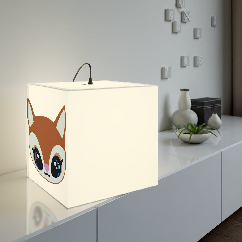 Brown Deer Head Light Cube Lamp showcasing its unique design and warm glow, perfect for indoor decoration.