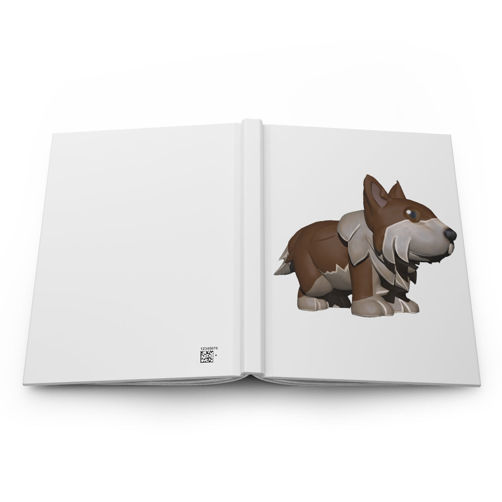 Brown Dog Hardcover Journal with matte finish, customizable covers, and lined pages, perfect for personal journaling.