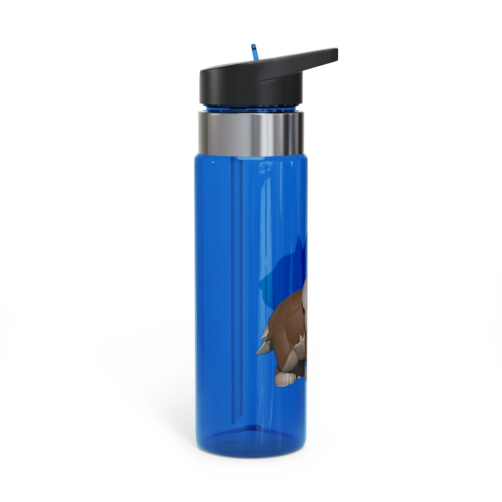 Brown Dog Kensington Tritan™ Sport Bottle in a stylish design, featuring a screw-on lid, straw, and carabiner hook, perfect for hydration on the go.