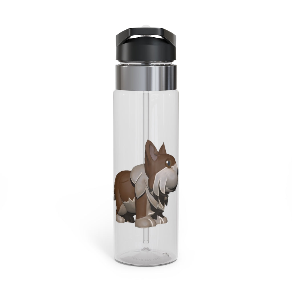 Brown Dog Kensington Tritan™ Sport Bottle in a stylish design, featuring a screw-on lid, straw, and carabiner hook, perfect for hydration on the go.