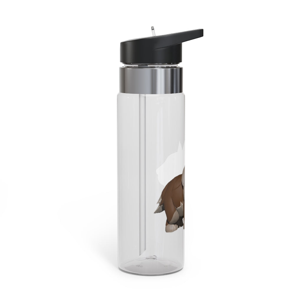 Brown Dog Kensington Tritan™ Sport Bottle in a stylish design, featuring a screw-on lid, straw, and carabiner hook, perfect for hydration on the go.