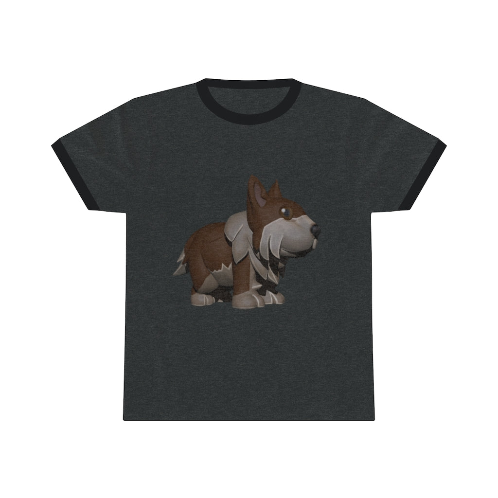 Brown Dog Unisex Ringer Tee in various colors, showcasing its lightweight fabric and classic ringer design.